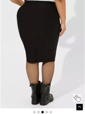 Torrid Black Stretch Midi Skirt – Size 3 (22/24)